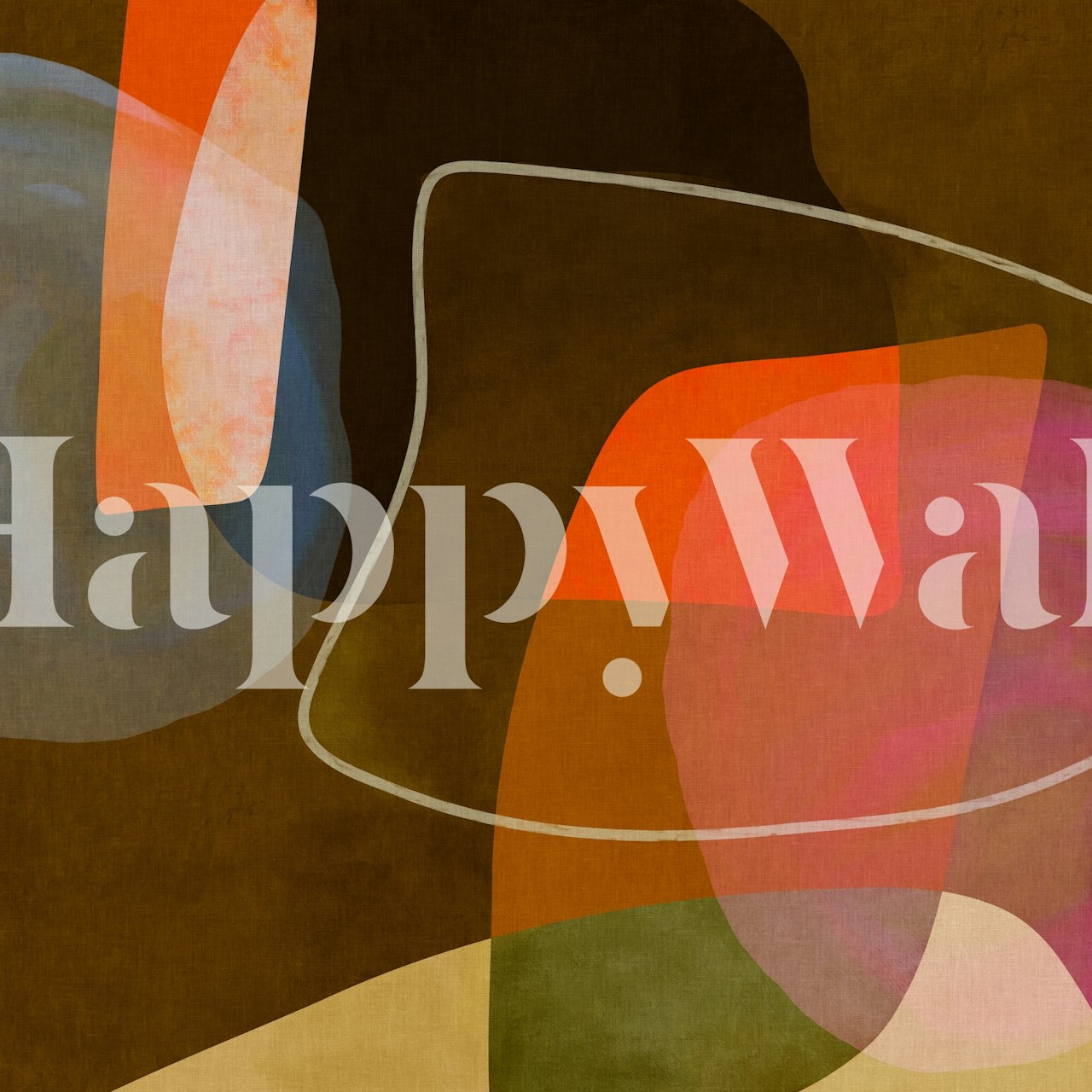 Modern Abstraction Painted II wallpaper in a room