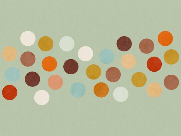 mid century jumping dots