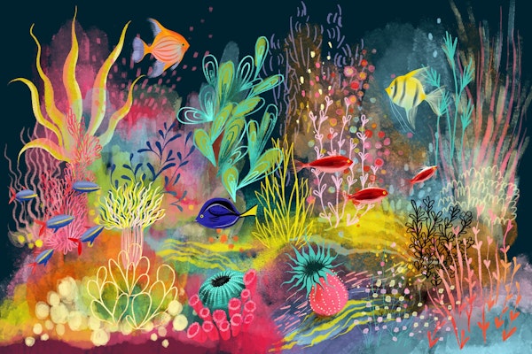 magical sea life panoramic view