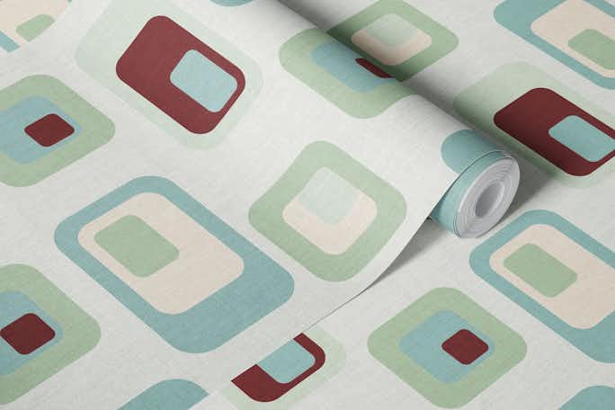 mid century modern cool mintwallpaper roll