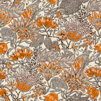 Saffron kalamkari indian floral tapeta