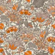 Saffron kalamkari indian floral