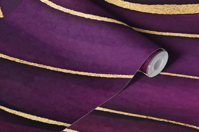 Luxury Marble Fuchsia Purple With Goldwallpaper roll