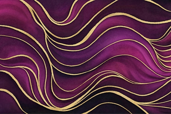 Luxury Marble Fuchsia Purple With Gold