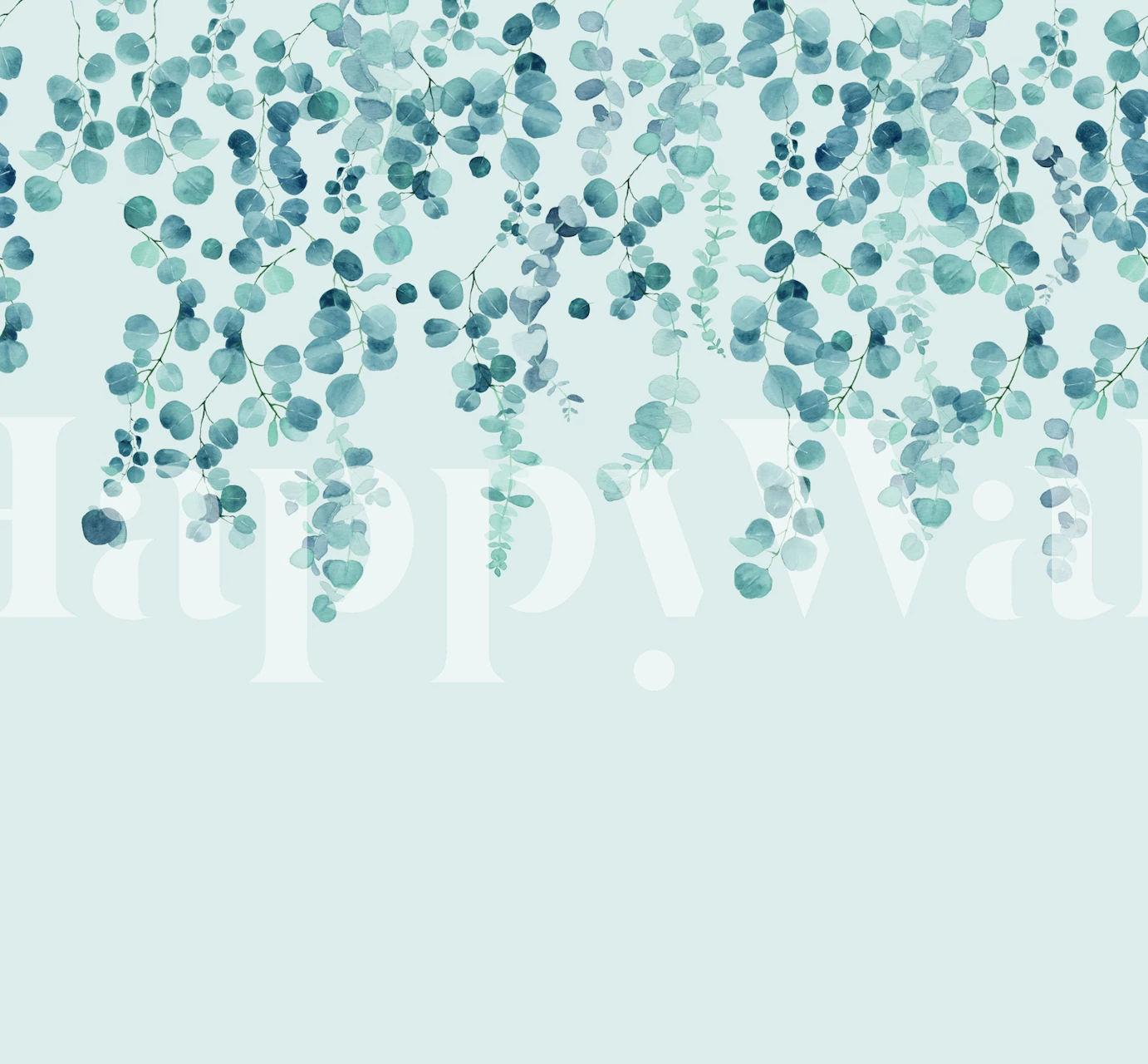Botanical Wall in Teal