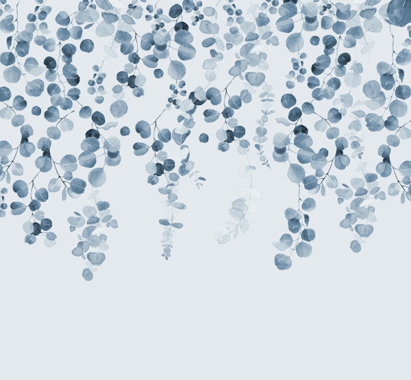 Eucalyptus Wall in Blue