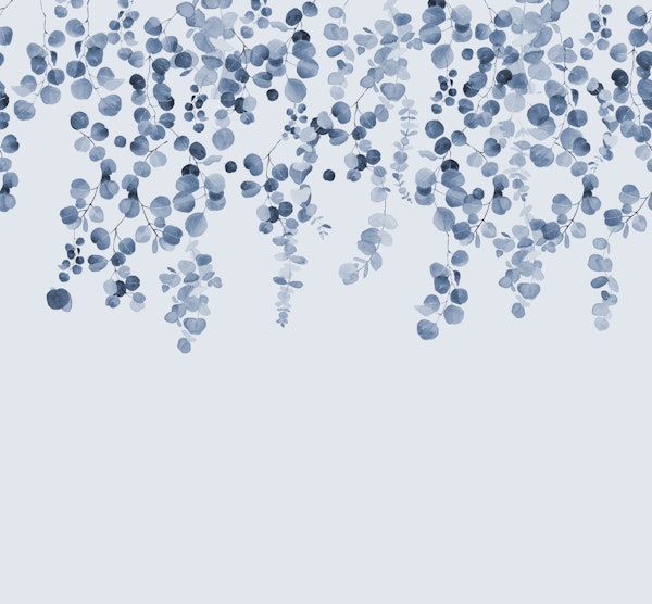 Eucalyptus Wall in Blue