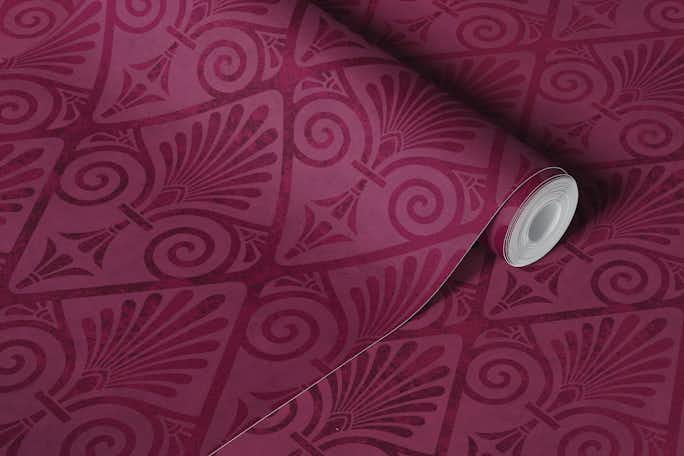 Art Deco Opulence Reverie Burgundy Crimsonwallpaper roll