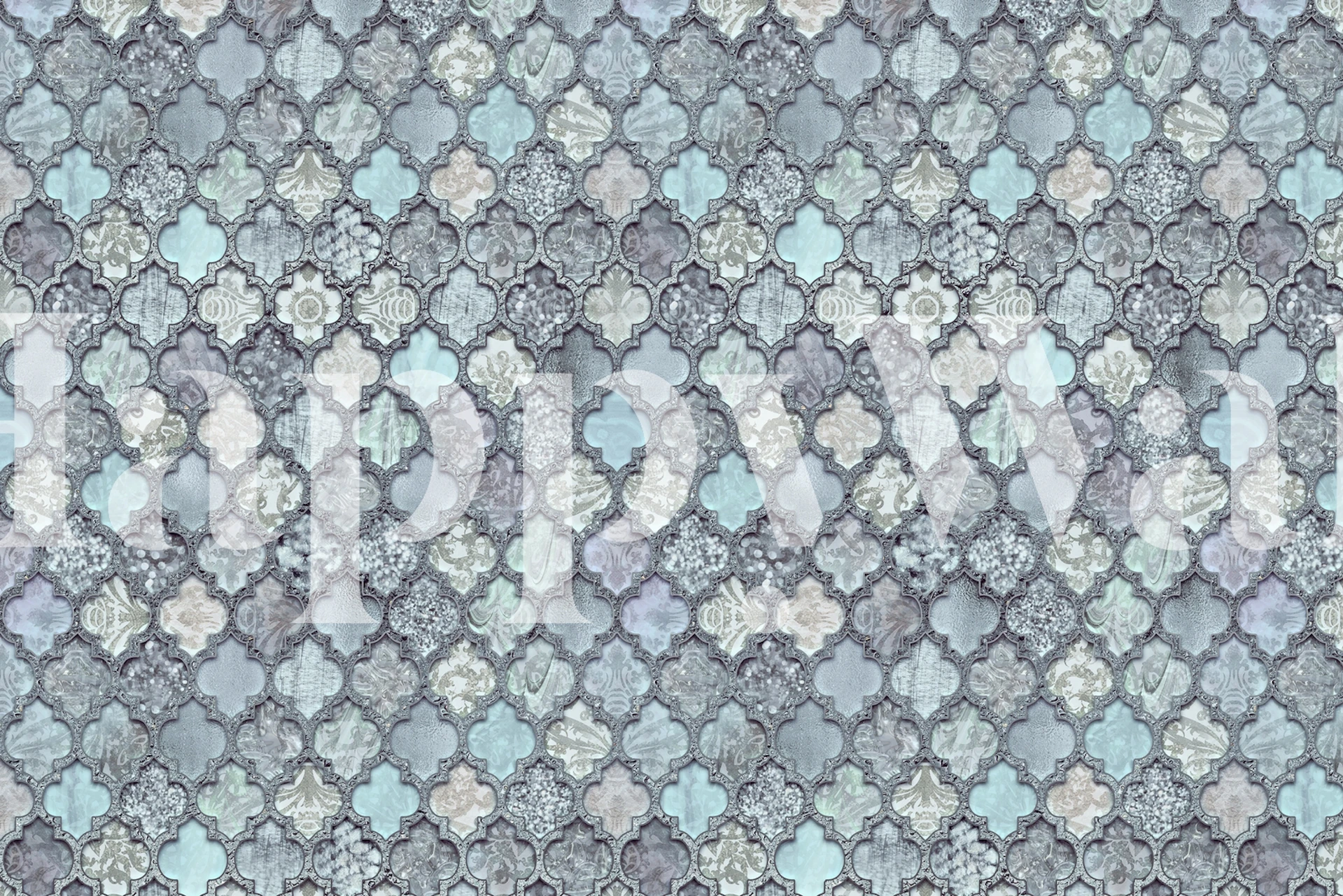 Elegant vintage marockansk tapet med kakelmönster med intrikata geometriska mönster