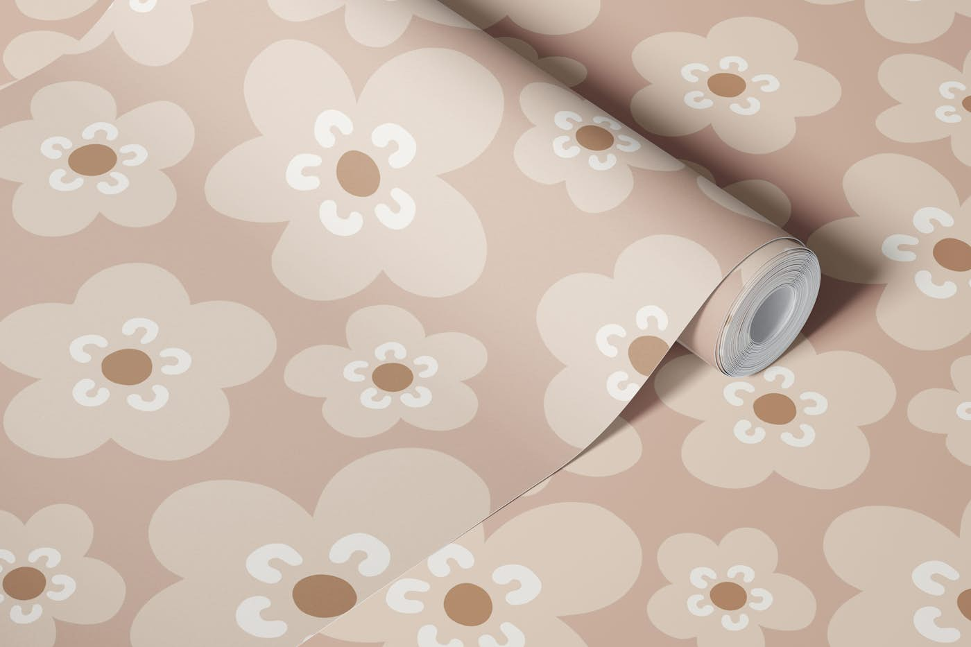 Mimi Scandi Flowers - Earthy 1 wallpaper roll