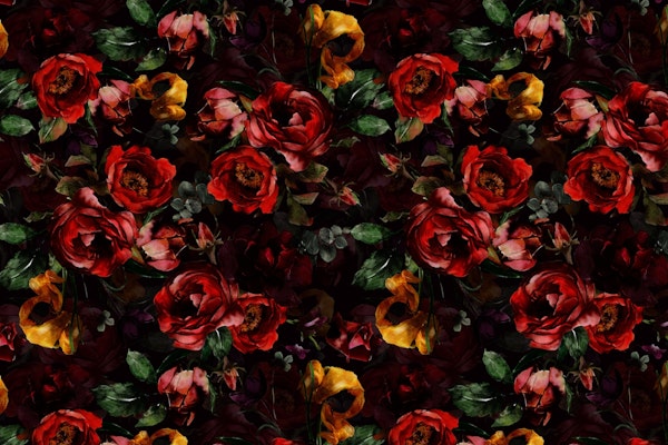 Baroque Lush Midnight Roses