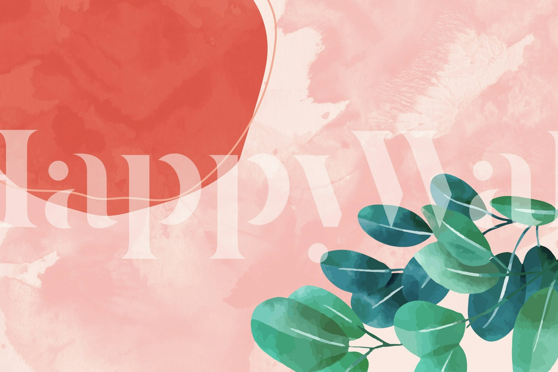 Ταπετσαρία Warm Mid Century Sunrise Cosmos σε ένα δωμάτιο