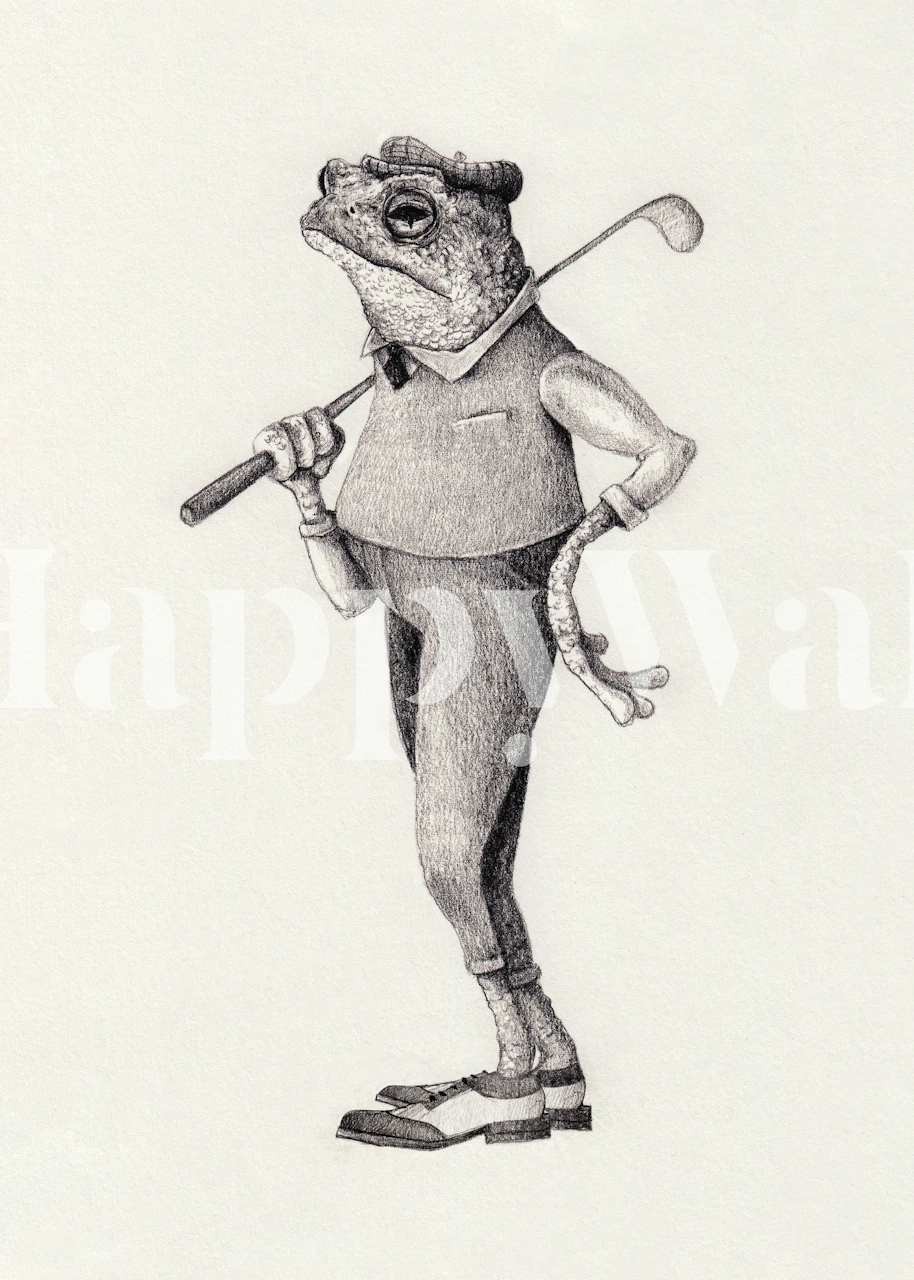 Frog Swing wallpaper in a room