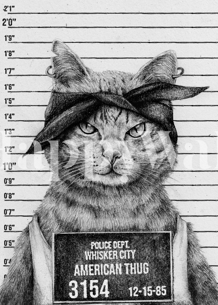 American Thug wallpaper in a room setting