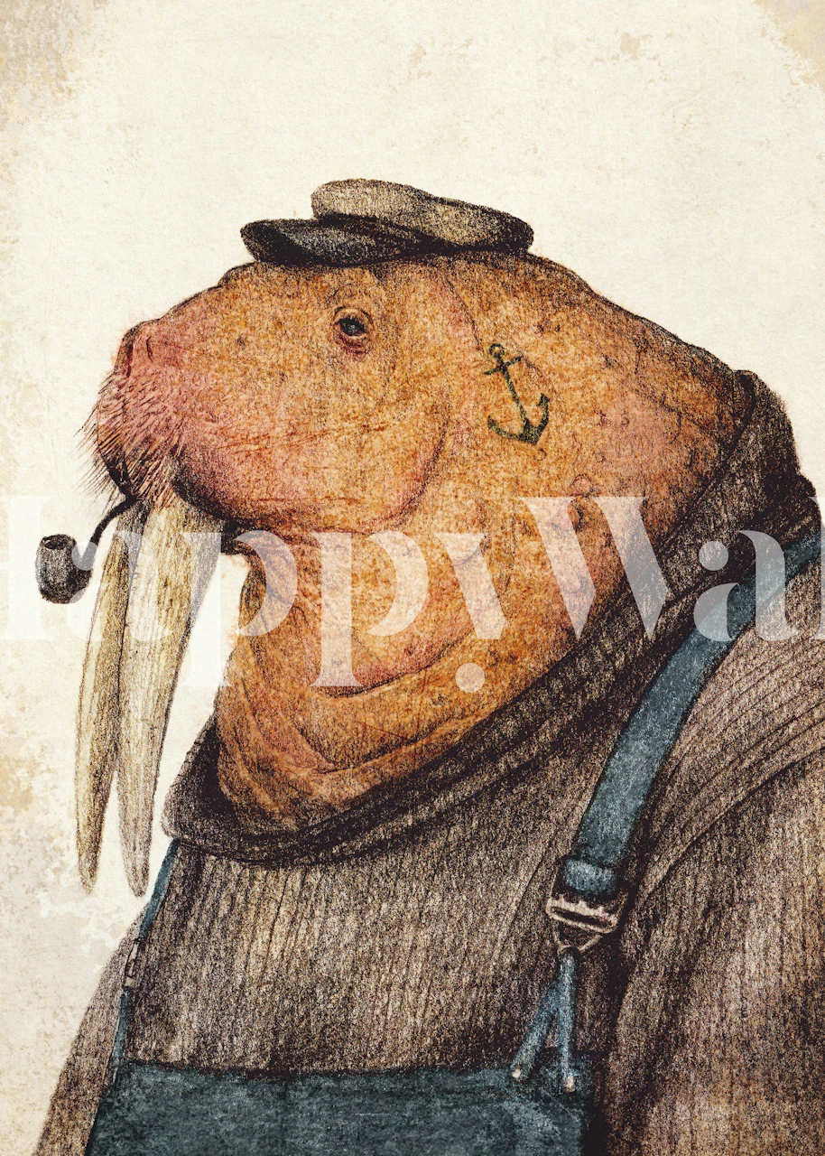 Sailors Call II tapet i ett rum