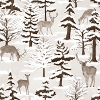 Deer in Winter - Sepia ταπετσαρία