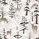 Deer in Winter - Sepia