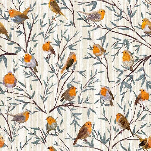 Robin Birds on Branches