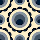 Abstract grey circles retro pattern (2266)