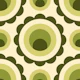 Abstract green circles retro pattern (2267)