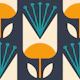 Scandi retro tulips pattern (2407)