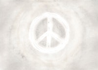 Watercolor peace sign warm gray tapete