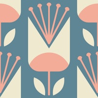 Scandi retro tulips pattern (2409) wallpaper