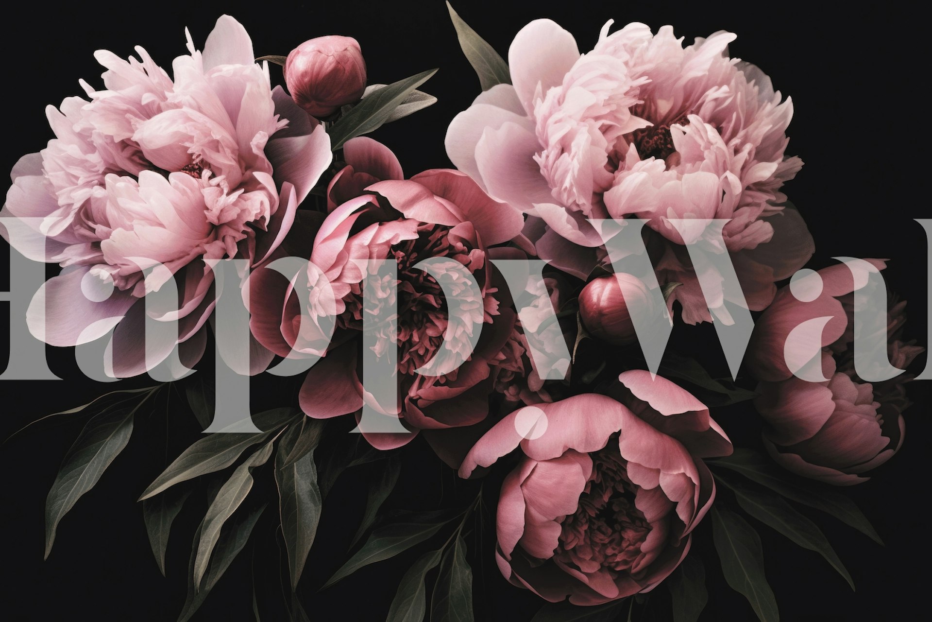 Tapeta Opulent Peony Flowers u sobi