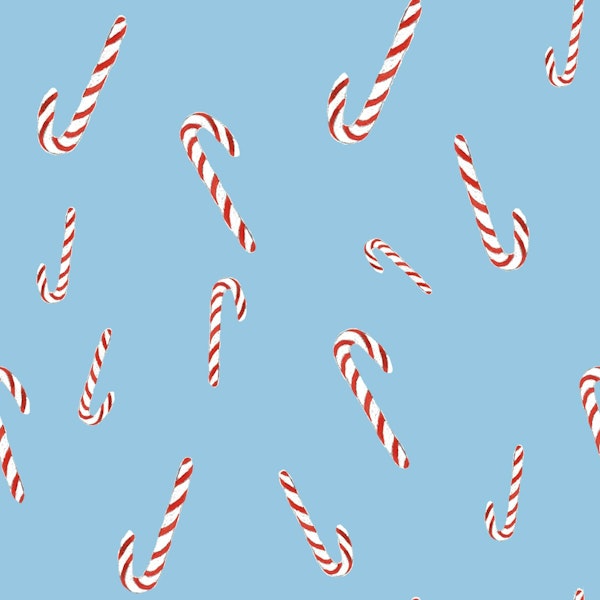Christmas candy blue and red