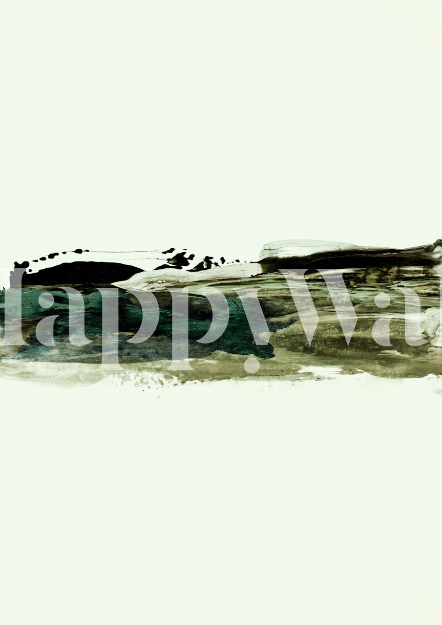 Abstract green and black watercolor design wallpaper