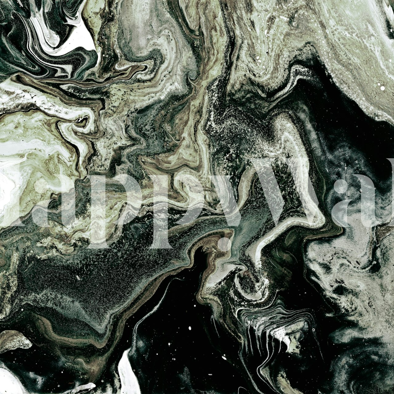 Marble organic greens ταπετσαρία σε ένα δωμάτιο