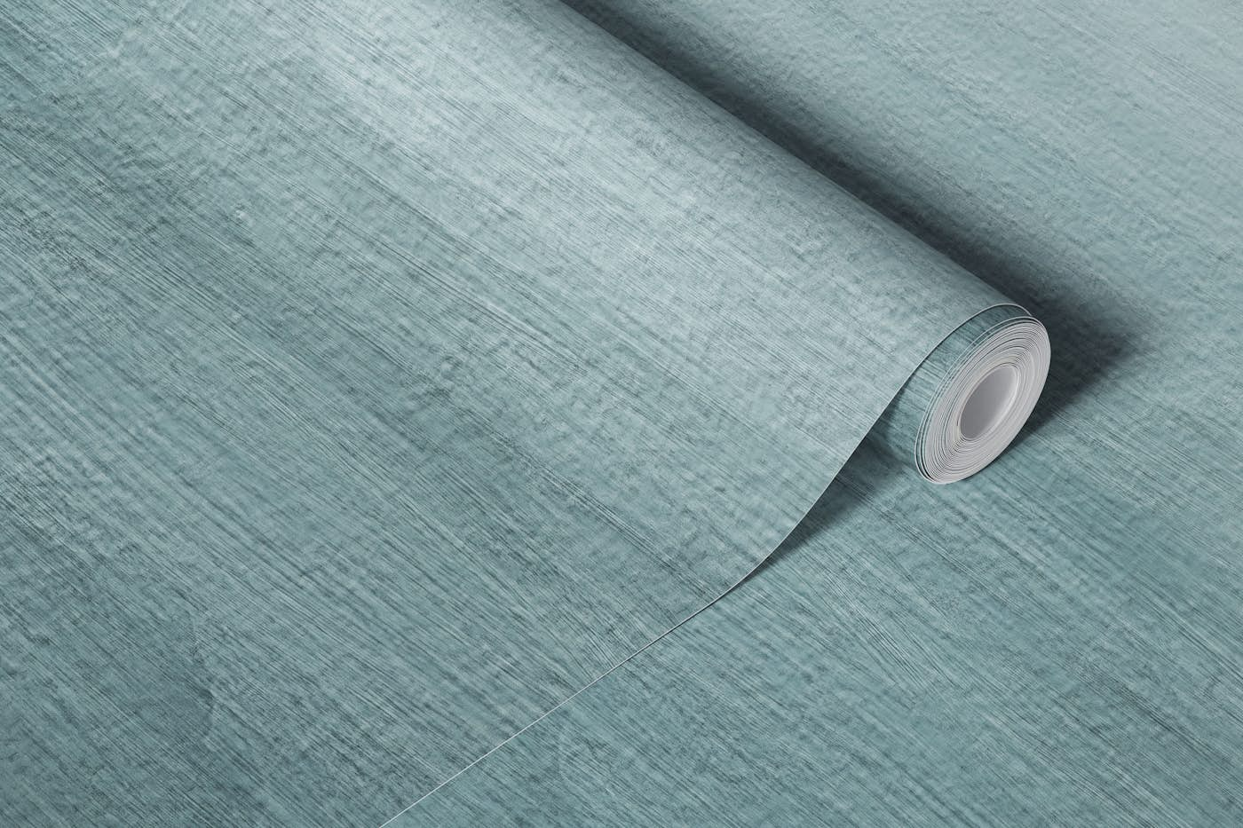 Watercolor mountains teal gray wallpaper roll