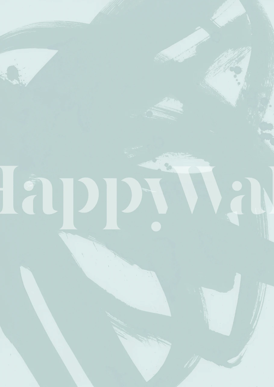 Gestural 3 pale green wallpaper in a room