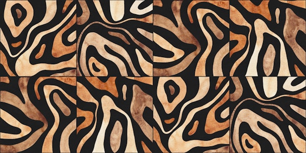 Hills from above abstract lines brown