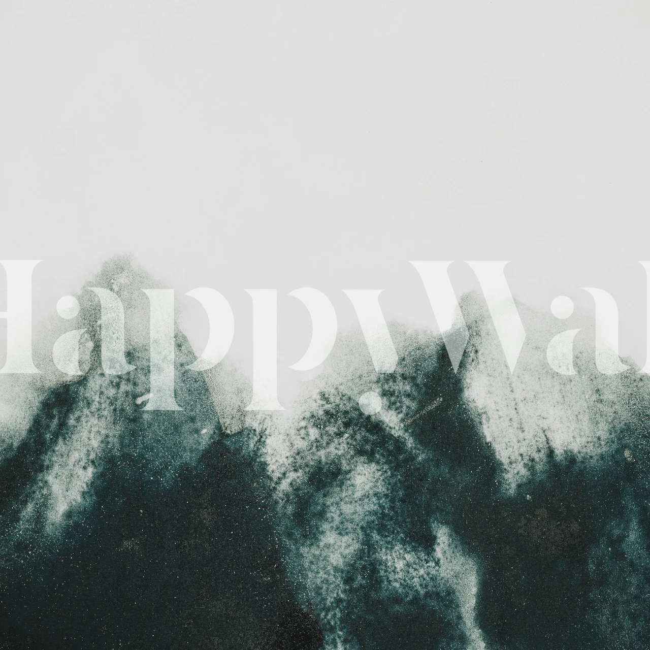 Atmospheric mountains wallpaper in a room