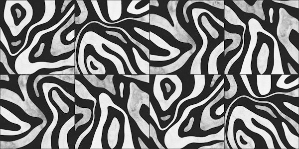 Hills from above abstract lines black white