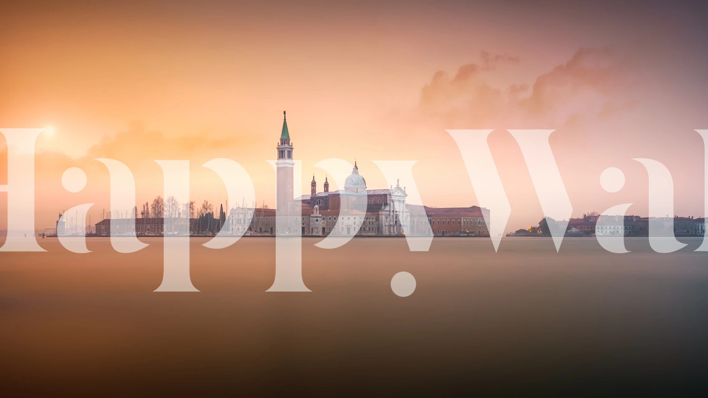 Tapeta Venice pink sunrise v pokoji