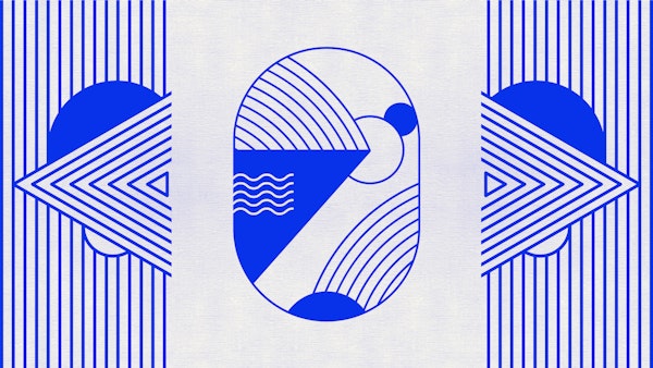 50s Cosmic Dream Explorer Blue