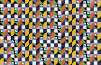 Vivid Mid Century Bauhaus Geometric Tiles wallpaper