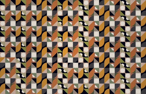 Muted Mid Century Bauhaus Tiles