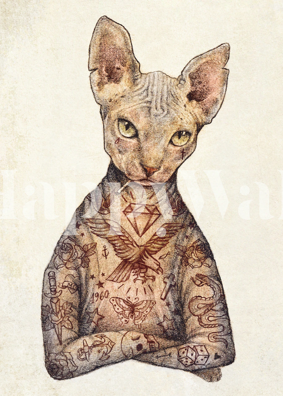 Sphynx II wallpaper design in a room