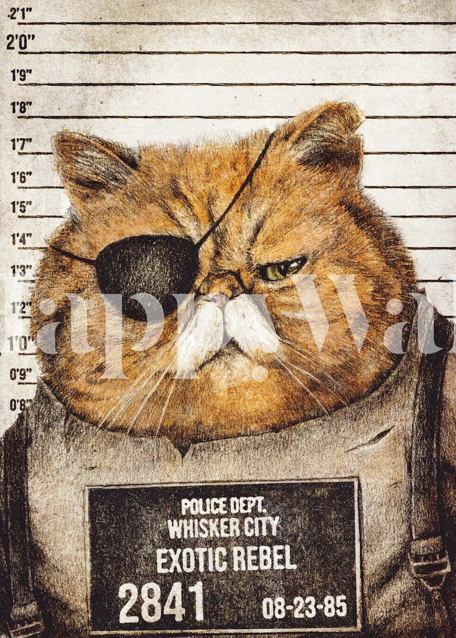 Exotic Rebel II behang weergegeven in een kamer