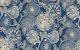 indigo blue shibori floral