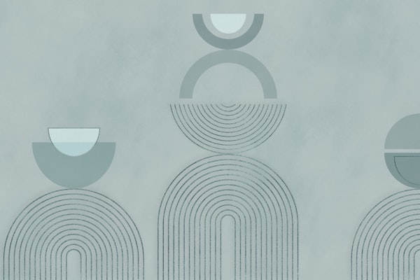 Bauhaus Mid Century Elegance Teal