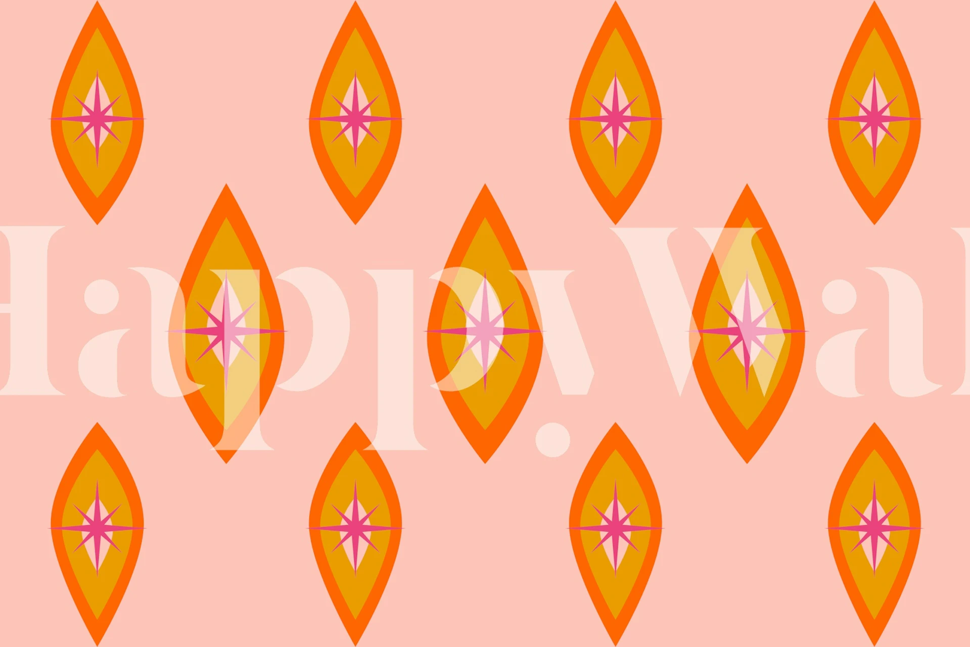 Papier peint Vivid Retro Forms dans une pièce élégante