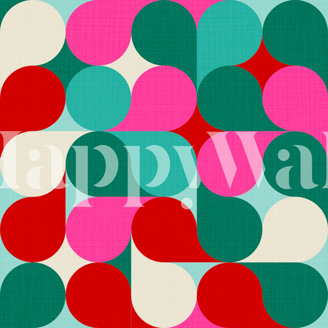 Retro Christmas Droplets wallpaper w pokoju