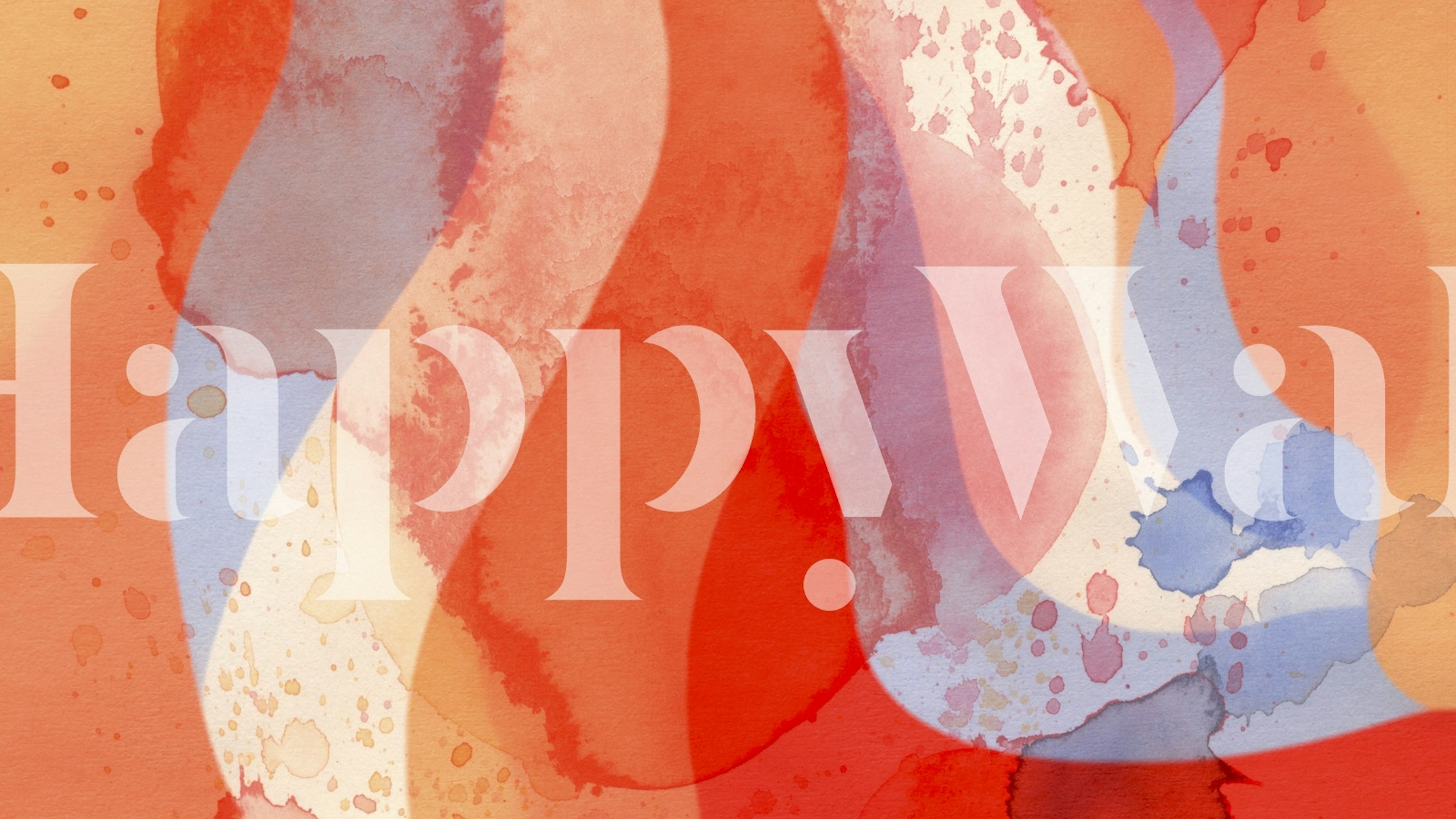 Ciepłotona abstrakcyjna tapeta w aranżacji pokoju