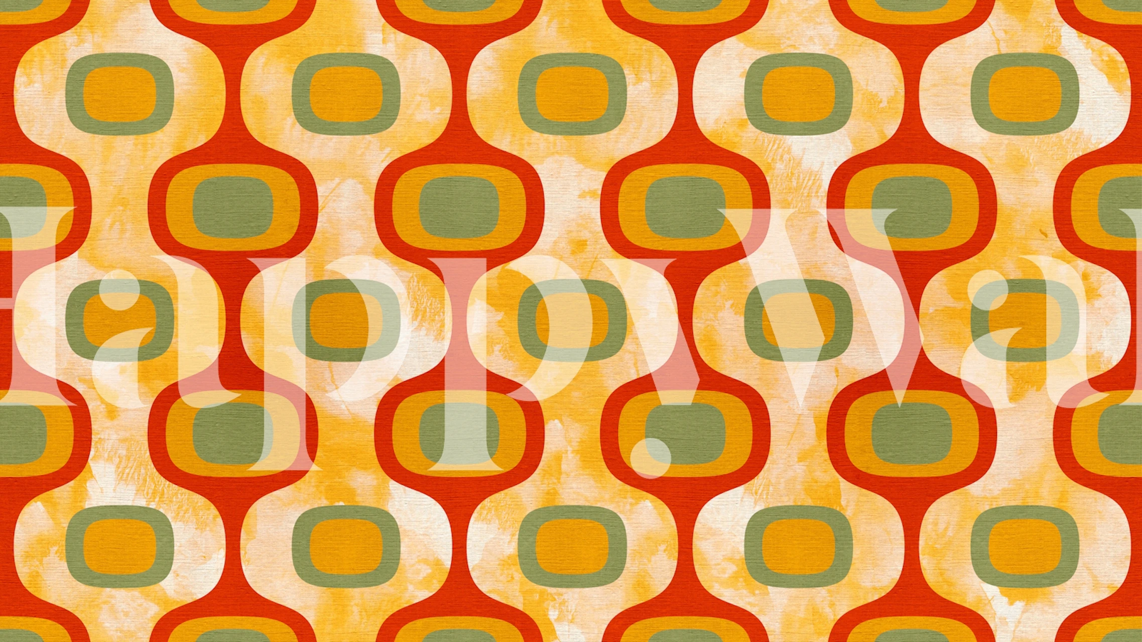 Tapeta Groovy Retro Grunge v místnosti