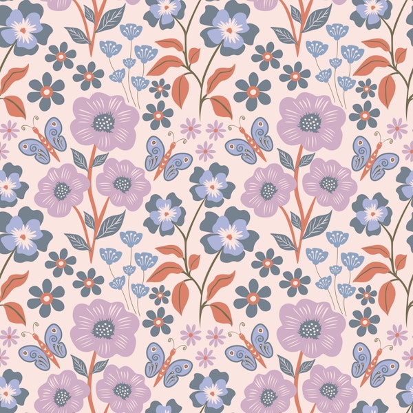 Butterfly Floral Garden