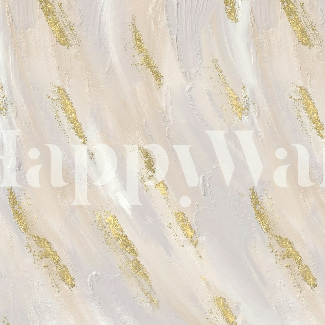 Neutral Painting with Gold wallpaper - Free shipping | Happywall